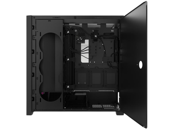 CORSAIR iCUE 5000D RGB AIRFLOW Mid-Tower Case, Black - 3x AF120 RGB ELITE Fans - iCUE Lighting Node PRO Controller - High-airflow Design