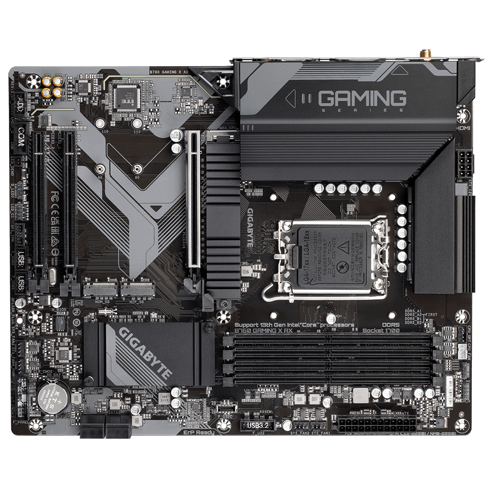 GIGABYTE B760 GAMING X AX LGA 1700 Intel B760 ATX Motherboard with DDR5