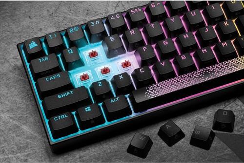 Corsair K65 RGB MINI 60% Mechanical CHERRY MX Red - Black Gaming Keyboard