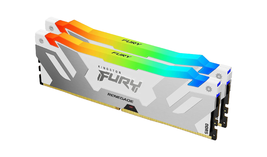 Kingston 32GB (2x16GB) DDR5 7200MT/s CL38 FURY Renegade White RGB XMP