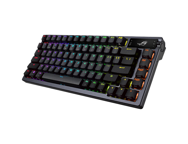 ASUS ROG Azoth 75% Wireless DIY Custom, OLED Display, Hot-Swappable Red Switches, Black Gaming Keyboard