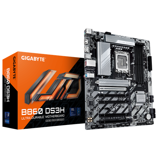Gigabyte B860 DS3H, Intel Ultra, DDR5 Black Motherboard