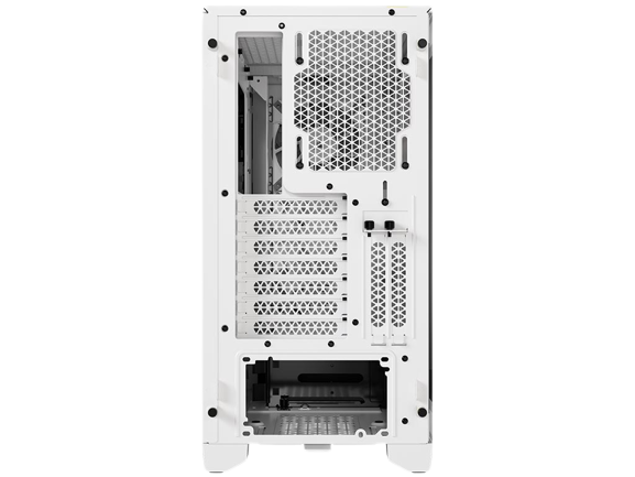 CORSAIR iCUE 4000D RGB AIRFLOW Mid-Tower Case, True White - 3x AF120 RGB ELITE White Fans - iCUE Lighting Node PRO Controller - High-airflow Design