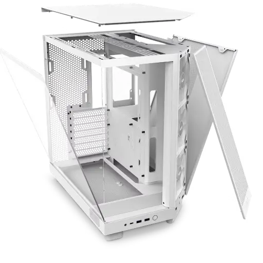 NZXT H6 Flow RGB (2023) Compact Dual-chamber ATX Case with RGB Fans - All White (3).webp