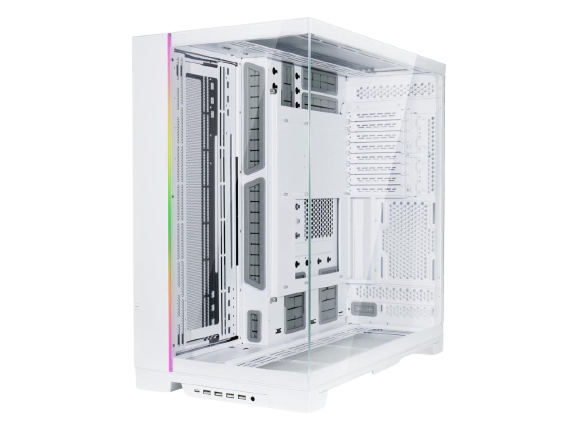 LIAN LI O11 Dynamic EVO XL O11DEXL White Aluminum Tempered Glass ATX Mid Tower Case