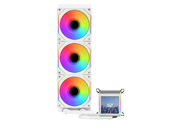 LIAN LI Galahad II LCD SL-INF 360 White Liquid Cooler - GA2ALCD36INW