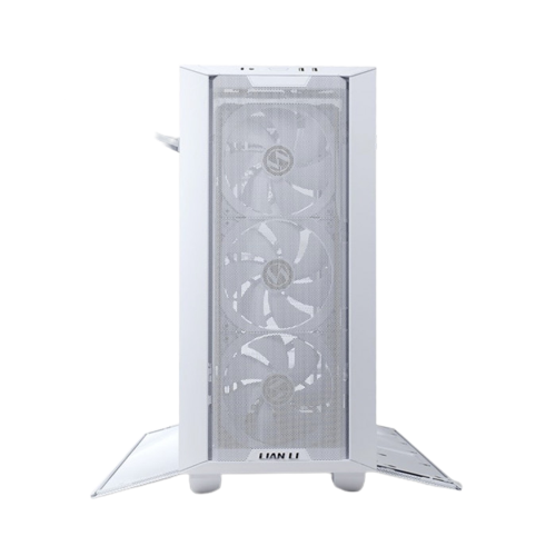 LIAN LI Lancool III White Aluminum/SECC/Tempered Glass Gaming Case with 4 × 140 PWM Fans (Non-RGB) - LANCOOL 3-W