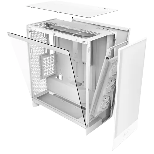 NZXT H7 Flow RGB (2024) Mid-Tower All White Gaming Case (2).webp