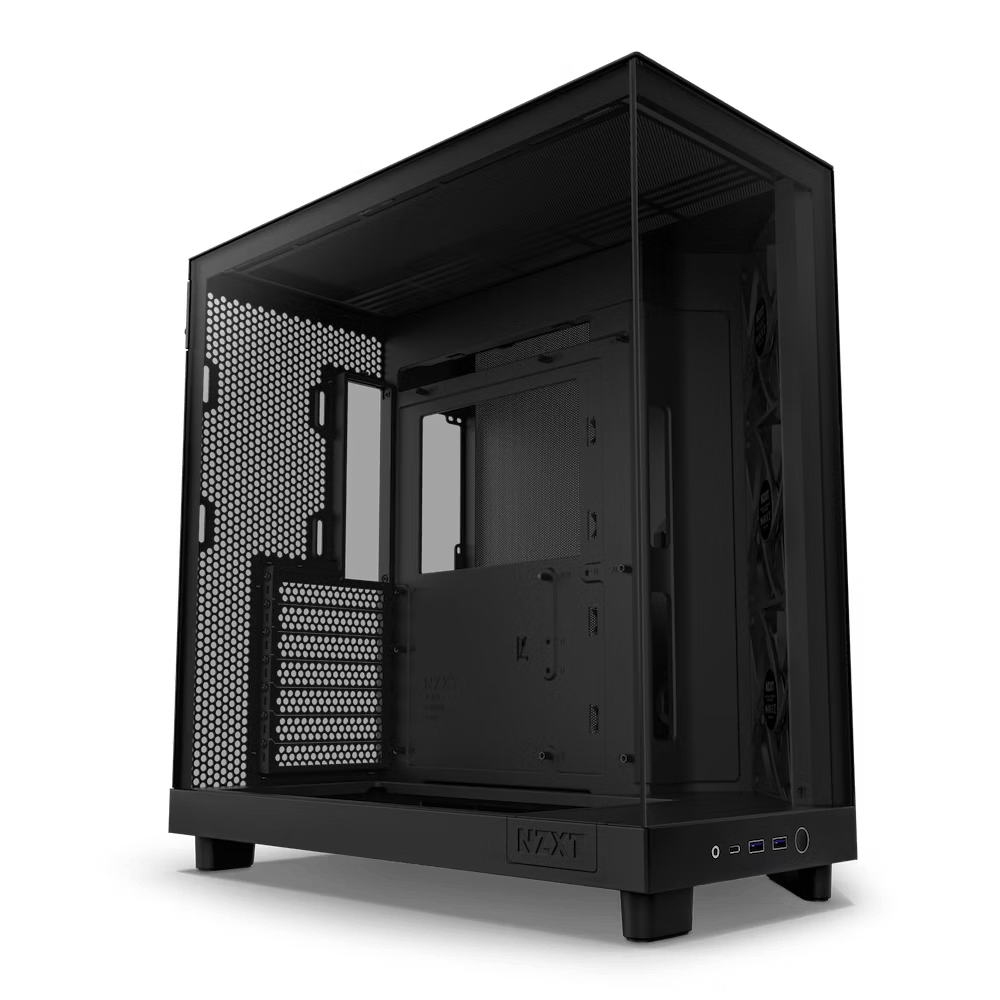 NZXT H6 Flow (2023) Compact Dual-chamber ATX Case - All Black