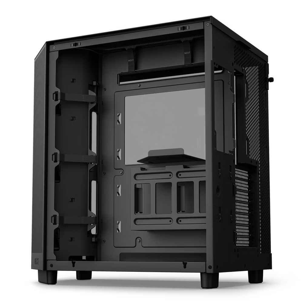 NZXT H6 Flow RGB (2023) Compact Dual-chamber ATX Case with RGB Fans - All Black