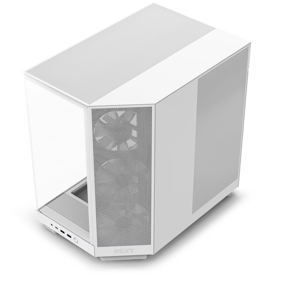 NZXT H6 Flow RGB (2023) Compact Dual-chamber ATX Case with RGB Fans - All White