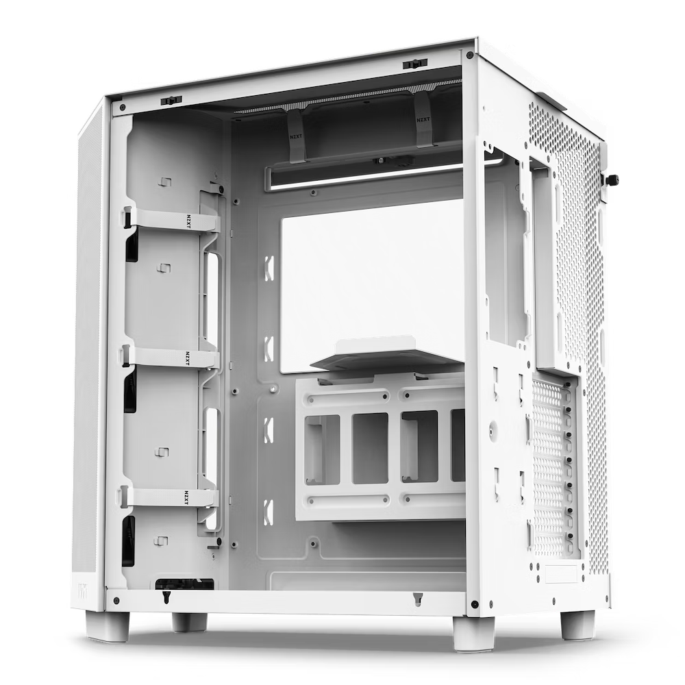 NZXT H6 Flow RGB (2023) Compact Dual-chamber ATX Case with RGB Fans - All White