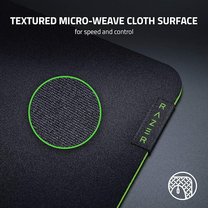 Razer Gigantus V2 Soft Gaming Mouse Mat For Speed And Control,360X275(Mm), Non-Slip Rubber, Textured Micro-Weave Cloth, Medium  RZ02-03330200-R3M1