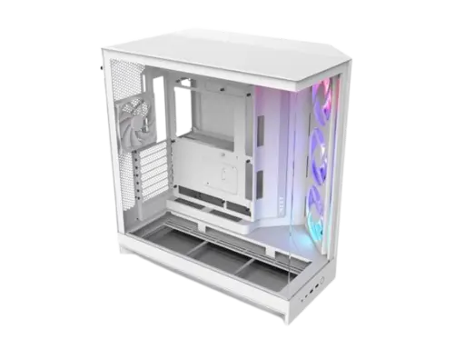 NZXT H9 Flow RGB Dual-Chamber ATX Mid Tower White Gaming Case .webp