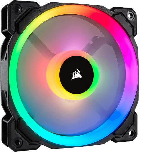 Corsair LL120 RGB 120mm Dual Light Loop RGB LED PWM Fan — 3 Fan Pack with Lighting Node PRO
