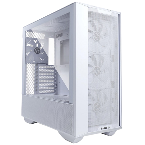 LIAN LI Lancool III White Aluminum/SECC/Tempered Glass Gaming Case with 4 × 140 PWM Fans (Non-RGB) - LANCOOL 3-W
