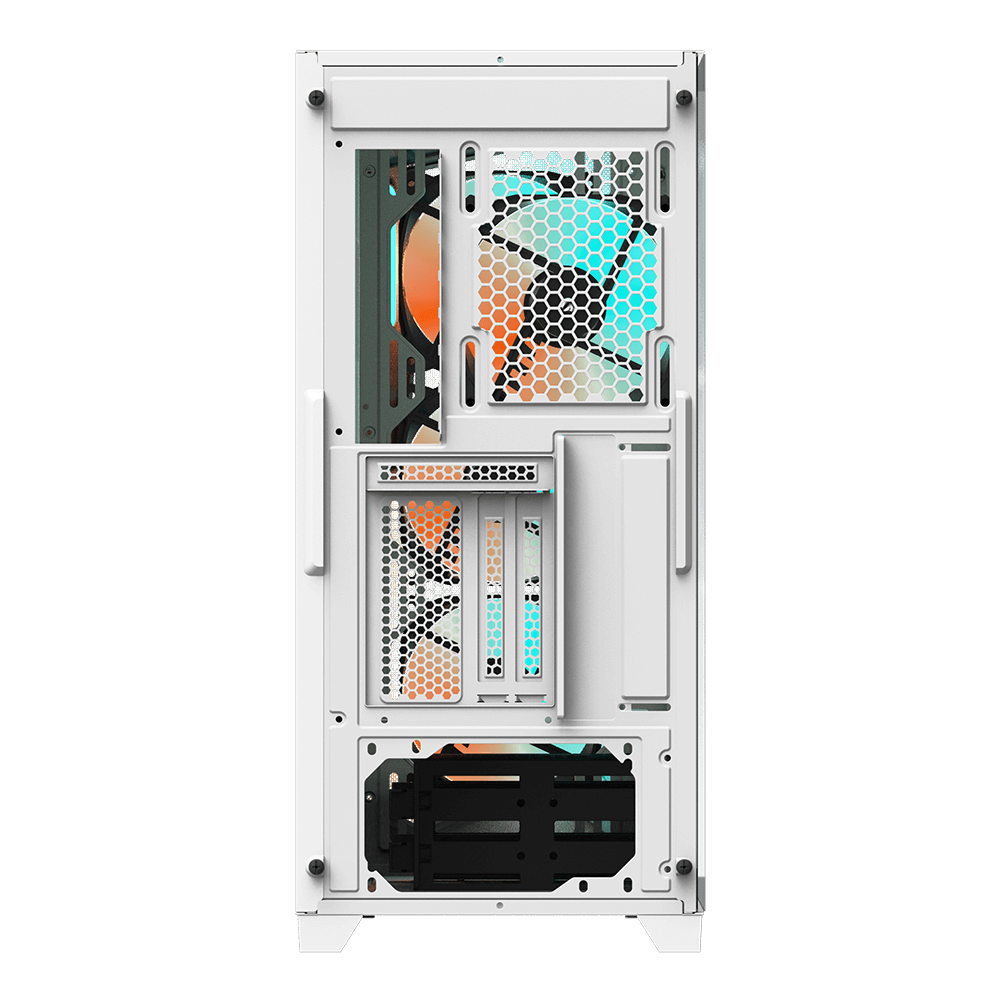 GIGABYTE C301 GLASS - WHITE Mid Tower PC Gaming Case, Tempered Glass, USB Type-C, 4x ARBG Fans Included (GB-C301GW)