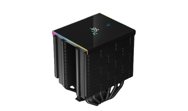 DeepCool AK620 DIGITAL Real-Time CPU Status Screen Twin 120mm FDB Fans Performance All Black Air Cooler