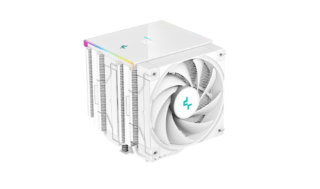DeepCool AK620 WH DIGITAL Real-Time CPU Status Screen Twin 120mm FDB Fans Performance All WHITE Air Cooler
