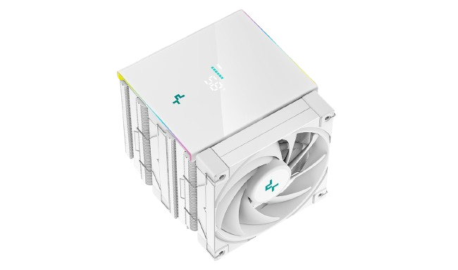 DeepCool AK620 WH DIGITAL Real-Time CPU Status Screen Twin 120mm FDB Fans Performance All WHITE Air Cooler