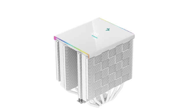 DeepCool AK620 WH DIGITAL Real-Time CPU Status Screen Twin 120mm FDB Fans Performance All WHITE Air Cooler