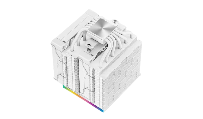 DeepCool AK620 WH DIGITAL Real-Time CPU Status Screen Twin 120mm FDB Fans Performance All WHITE Air Cooler