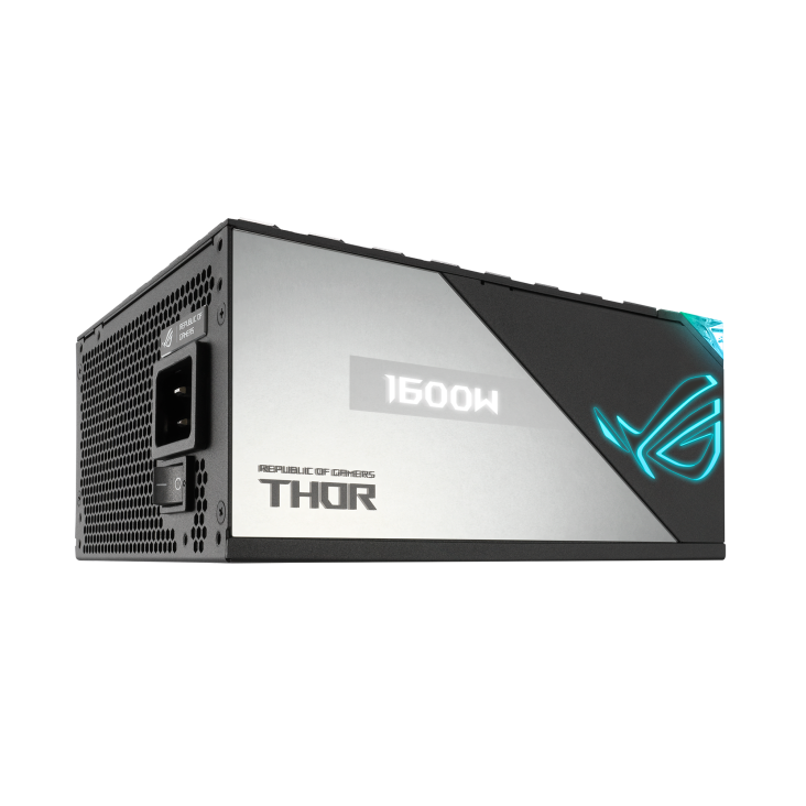 ASUS ROG THOR 1600T Aura Sync & OLED Display, 1600W Power, 80 Plus Titanium GAMING Power Supply