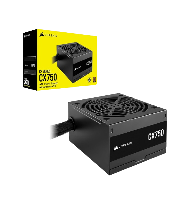 CORSAIR CX750 80 PLUS Bronze Low-Noise ATX 750 Watt Black Power Supply
