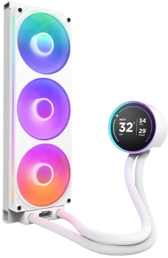 Kraken Elite 360 RGB V2 - RL-KR36E-W2 -360mm AIO liquid cooler w_ Display and RGB Core Fan - (White)  (1).webp
