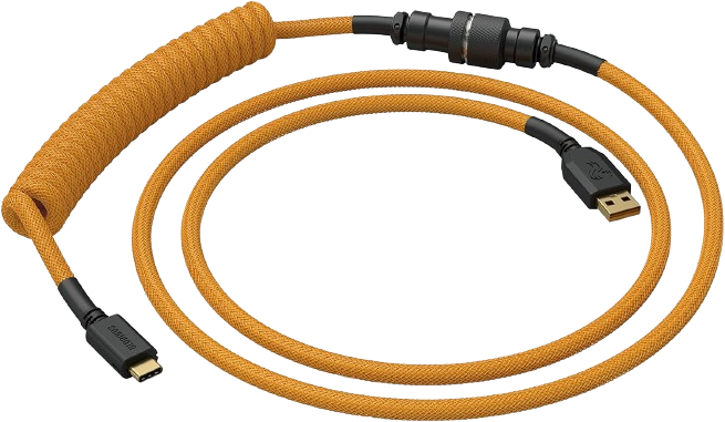 Glorious PC Gaming Race Coiled Cable Glorious Gold, USB-C auf USB-A Spiralkabel - 1,37m