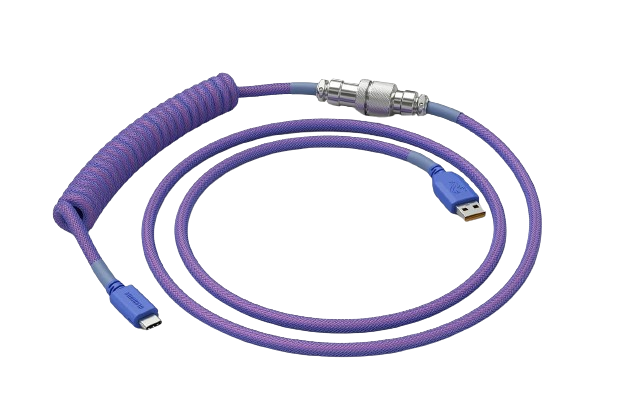 Glorious PC Gaming Race Coiled Cable NEBULA, USB-C auf USB-A Spiralkabel - 1,37m