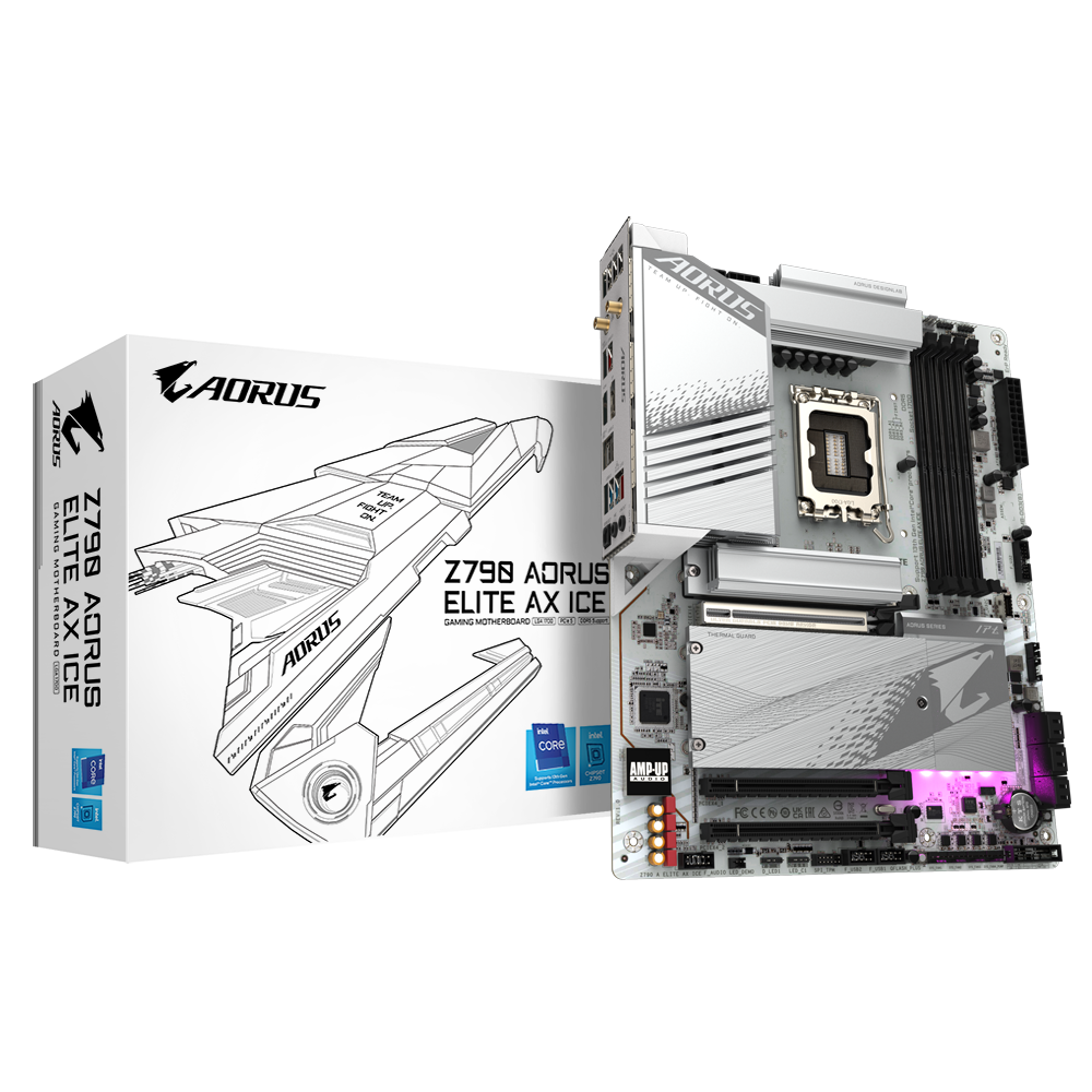 GIGABYTE Z790 AORUS ELITE AX ICE LGA 1700 ATX  DDR5 Wi-Fi 6E WHITE Motherboard