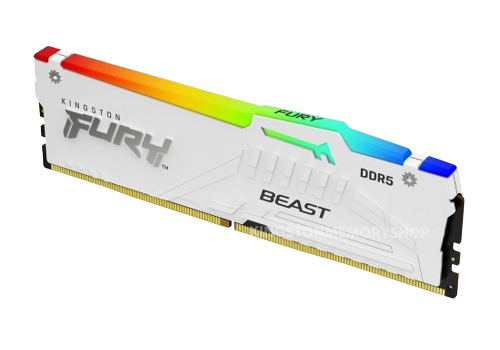 Kingston FURY Beast RGB KF564C32BWAK2-32 32GB (16GB x2) DDR5 6400MT/s DIMM XMP White Memory