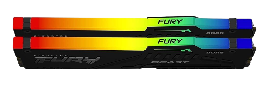 Kingston FURY Beast RGB (16GB x2) DDR5 6400MT/s DIMM XMP Black Memory