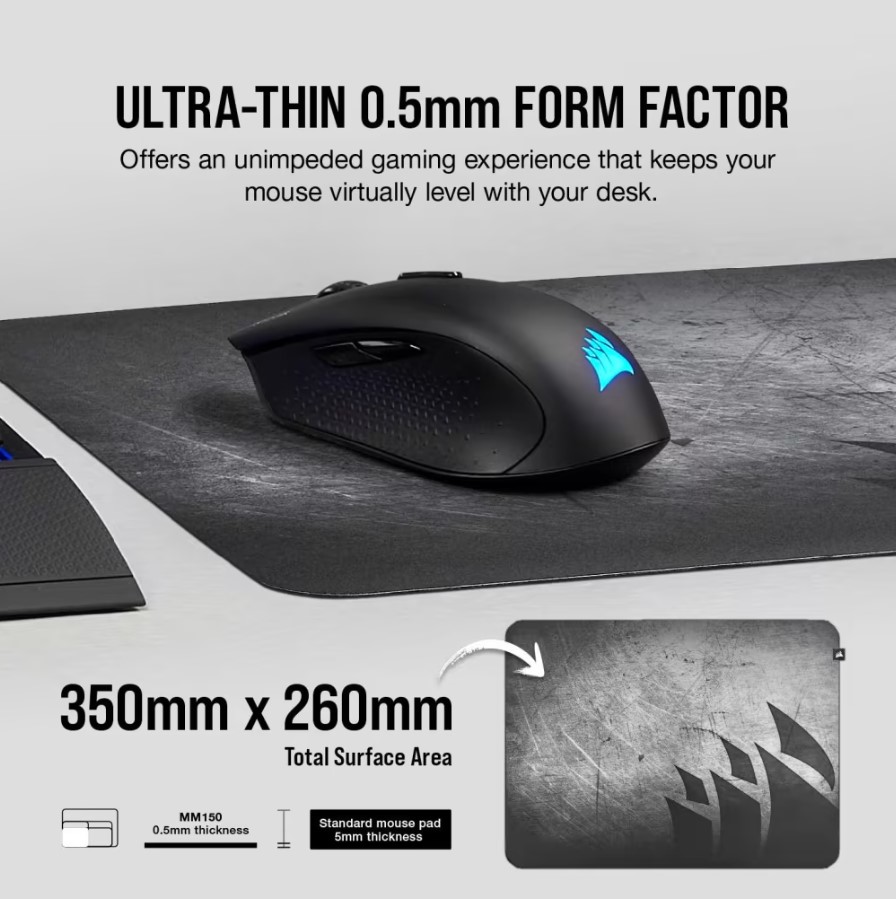 Corsair MM150 Ultra-Thin Gaming Mouse Pad – Medium  CH-9421591-WW