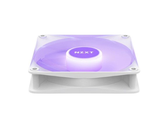 NZXT F120 RGB Core Sublime RGB - PWM Control - 3-Pack 120mm WHITE Case Fan