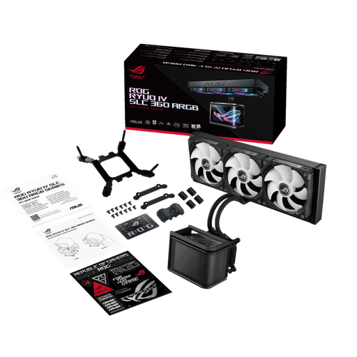 Asus OG Ryuo IV SLC 360 ARGB, AMOLED Screen Black Gaming Water Cooler