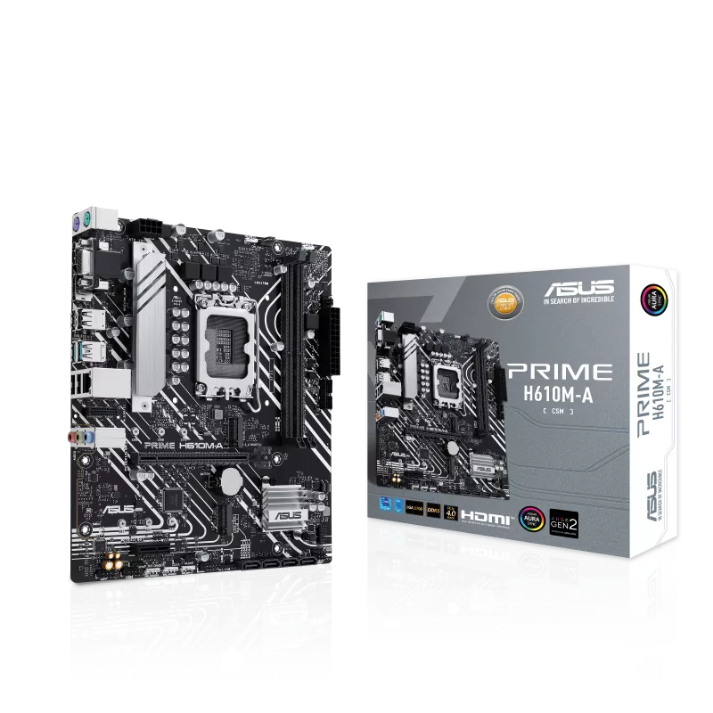 Asus Prime H610M-A-CSM Aura Sync RGB DDR5 Motherboard