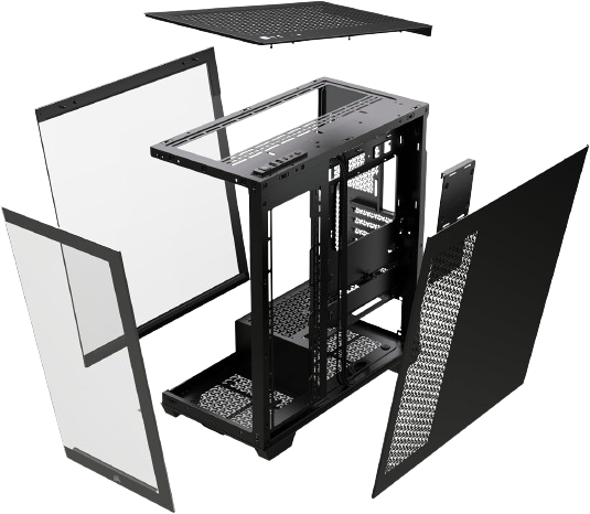 CORSAIR 3500X Tempered Glass – No Fans Included - Mid-Tower Black PC Case,