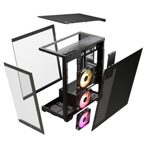 CORSAIR 3500X ARGB Tempered Glass – No Fans Included - Mid-Tower Black PC Case