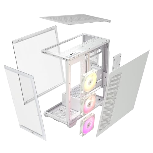CORSAIR 3500X ARGB Tempered Glass Mid Tower White PC Case