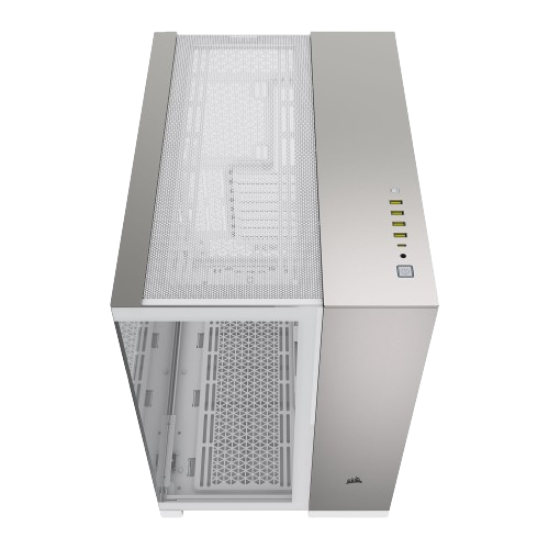 Corsair 6500X White/Satin Gray Aluminum Dual Chamber Tempered Glass Mid Tower PC Case