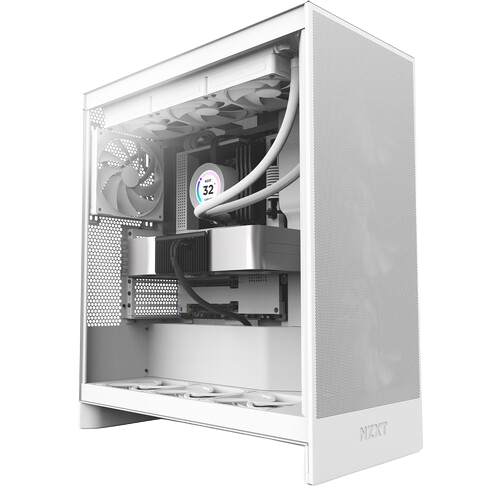 NZXT H7 Flow (2024) Mid-Tower All White Gaming Case