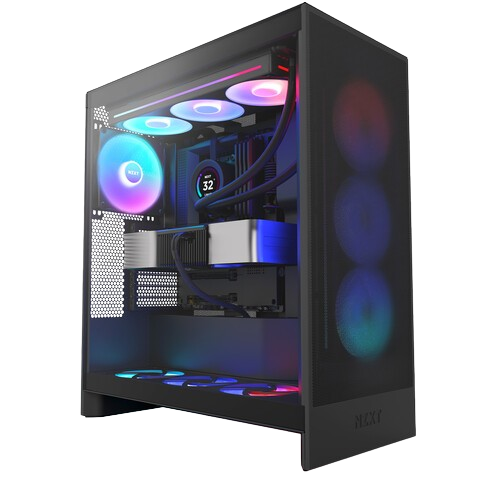 NZXT H7 Flow RGB (2024) Mid-Tower Black Gaming Case