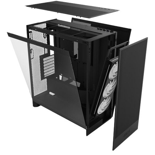 NZXT H7 Flow RGB (2024) Mid-Tower Black Gaming Case