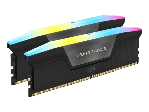 CORSAIR Vengeance RGB 16GB (2 x 8GB) 288-Pin PC RAM DDR5 5200 (PC5 41600) Desktop Memory