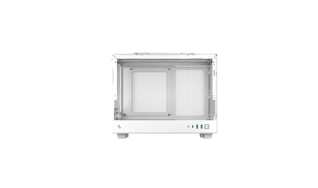 DeepCool CH160 Mini-ITX , Full-Sized Air Cooler Support, Direct Insert GPU Capable, White PC Case