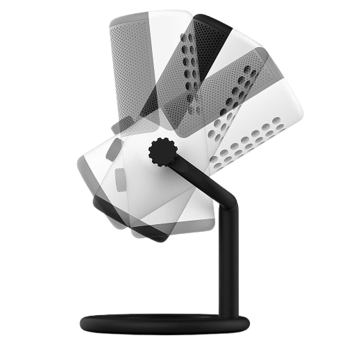 NZXT Capsule Mini High Resolution Built-in Pop Filter Adjustable Stand White USB Microphone