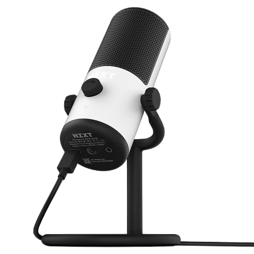 NZXT Capsule Mini High Resolution Built-in Pop Filter Adjustable Stand White USB Microphone
