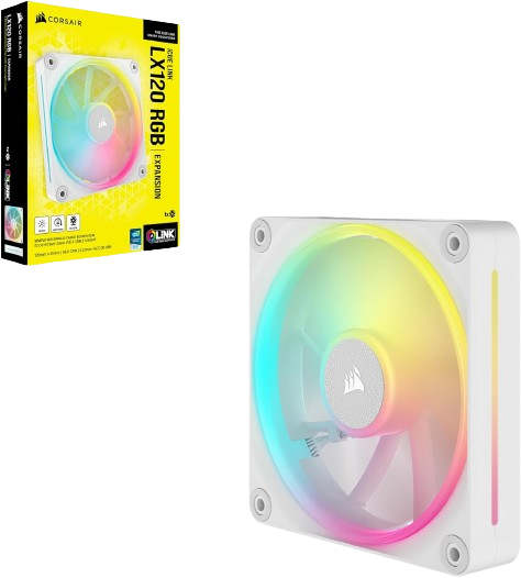 CORSAIR iCUE LINK LX120 RGB 120mm PWM Single White Fan